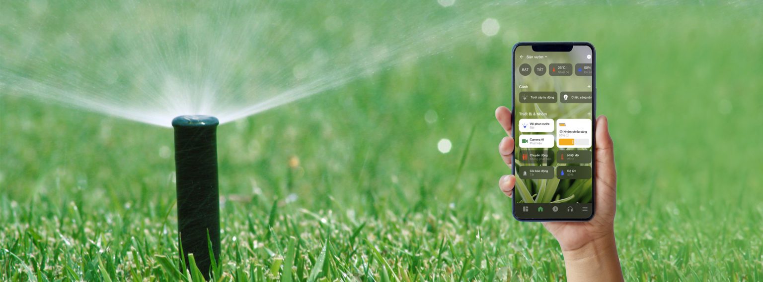 Giải pháp tưới sân vườn thông minh