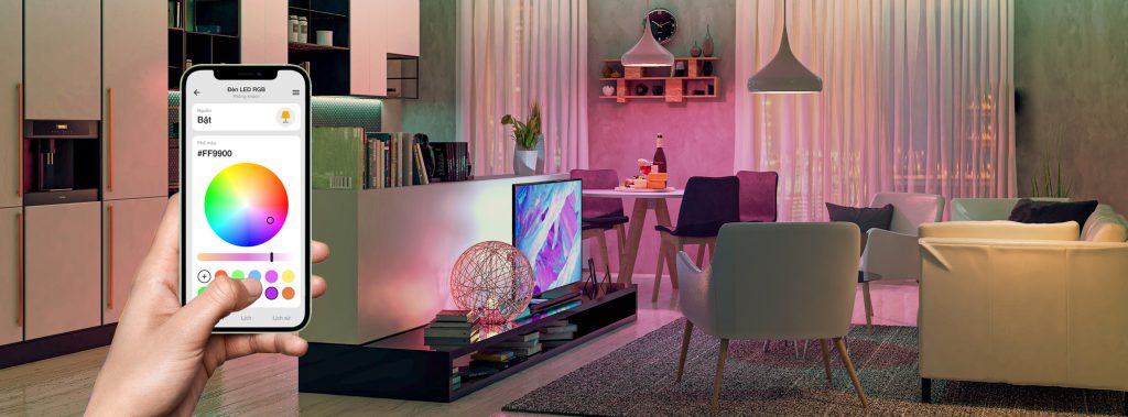 Đèn LED RGBWW thông minh 16 triệu màu