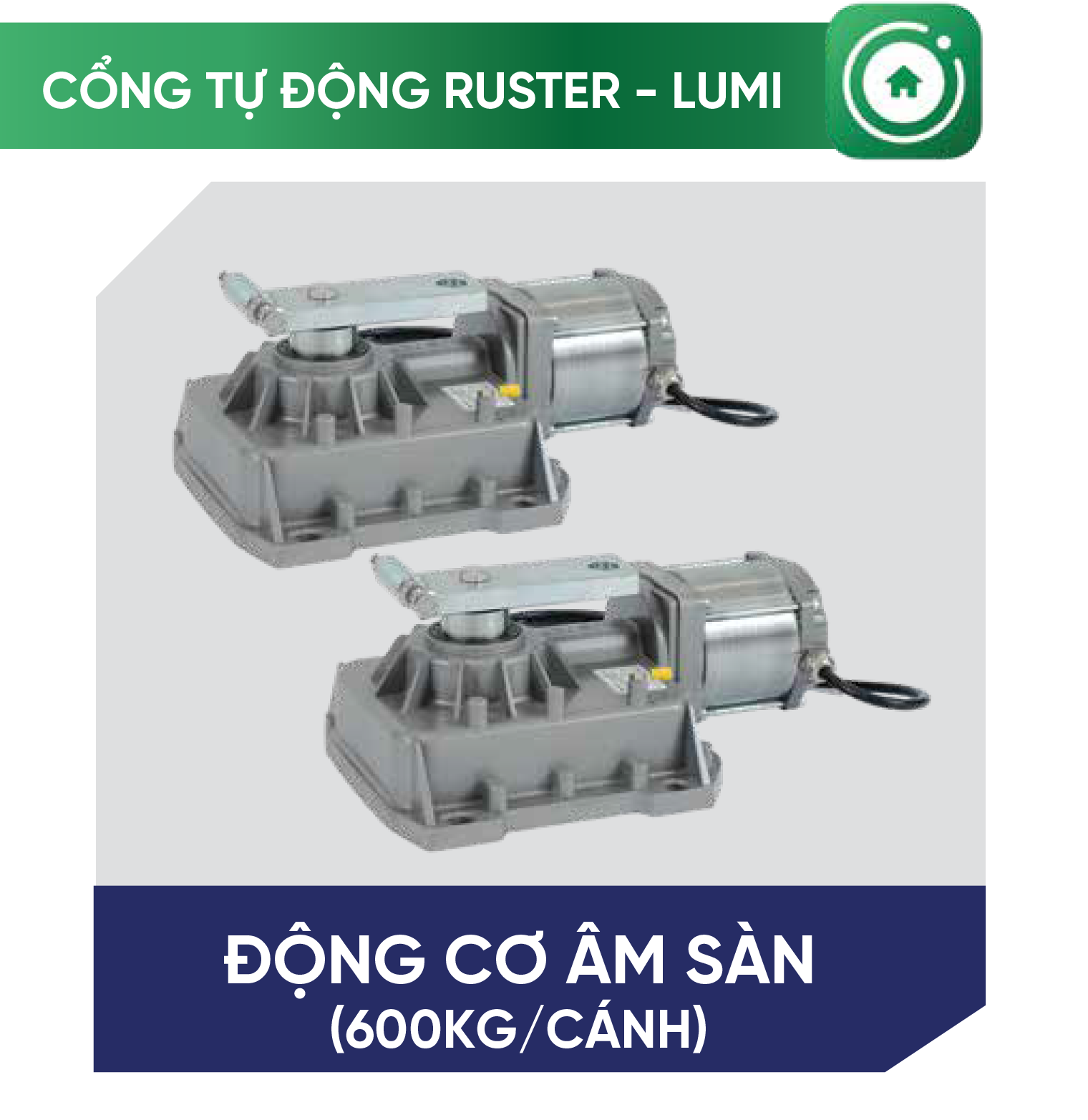 Cổng âm sàn Ruster -Lumi